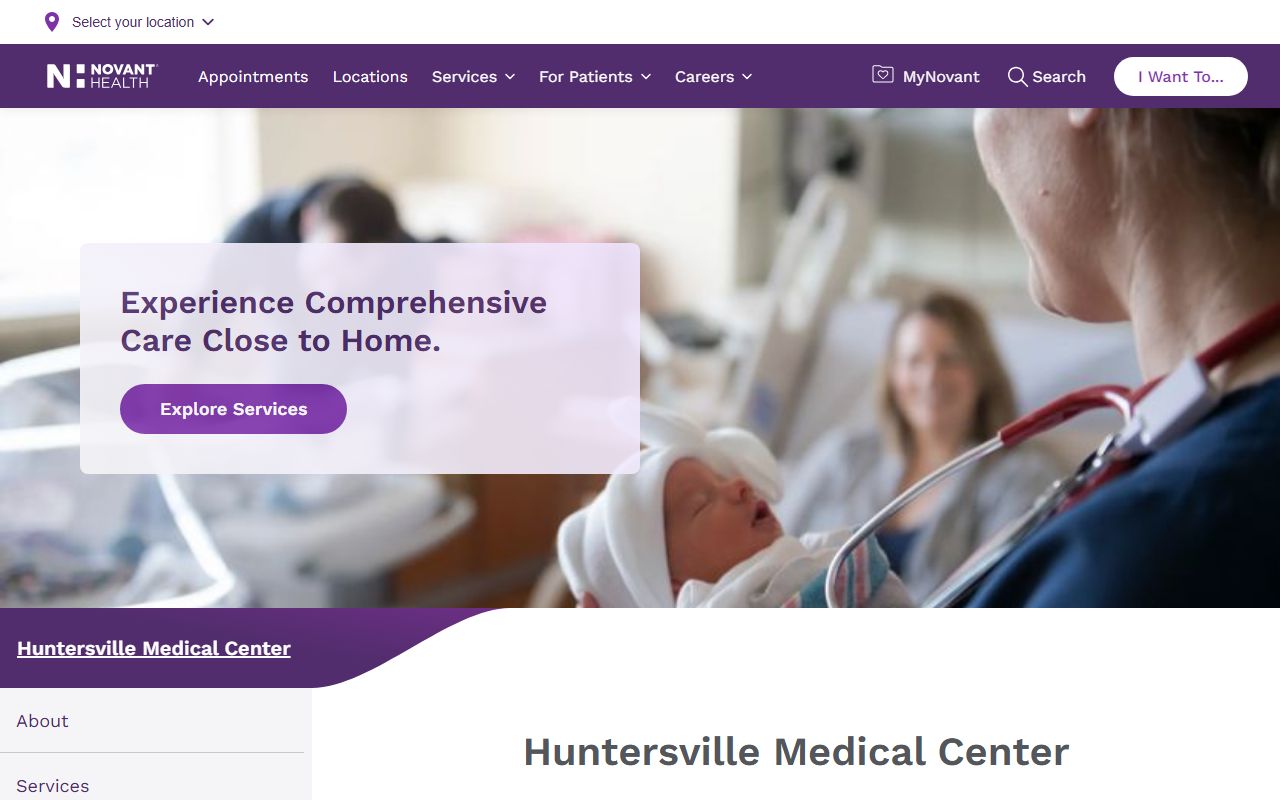 Huntersville phone directory Novant Health Huntersville Medical Center